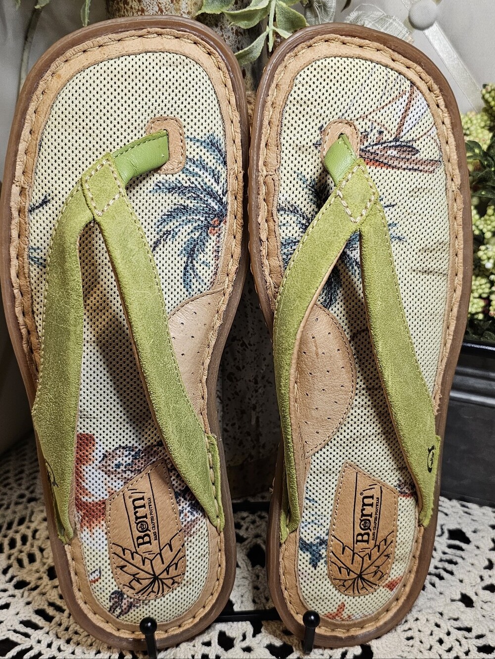 Børn Tropical Palm Tree Thong Flip-Flop Sandals